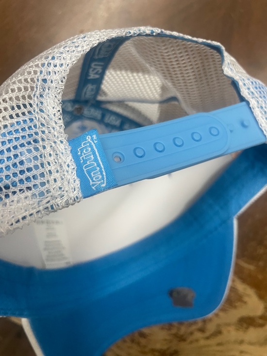 Von Dutch Teal Sequin Trucker Hat with White Brim main image 4